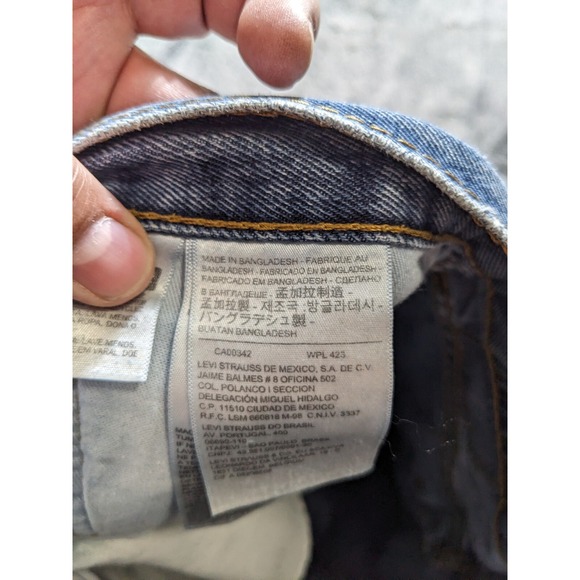 Levi's 505 Regular Fit Men's Jeans Size 34x34 Medium Wash - Picture 7 of 12